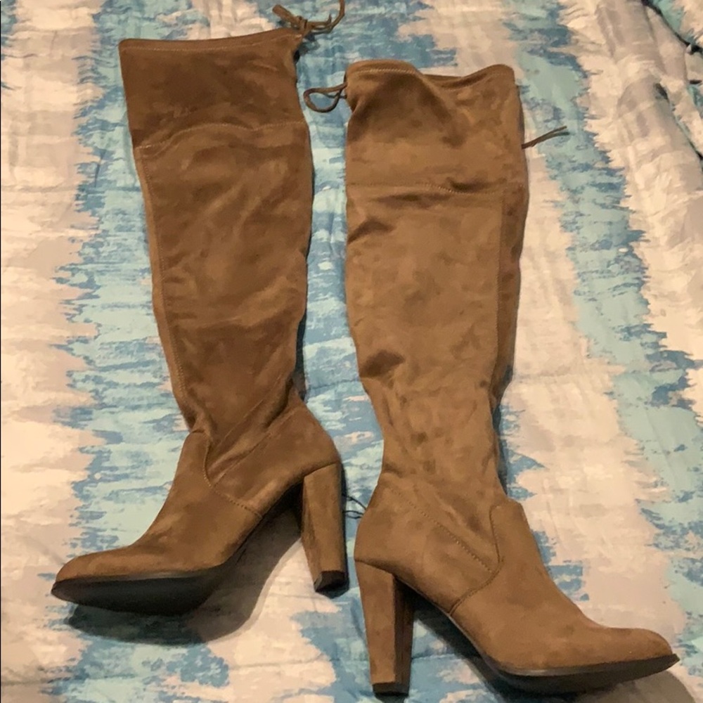 Taupe Over the knee boots